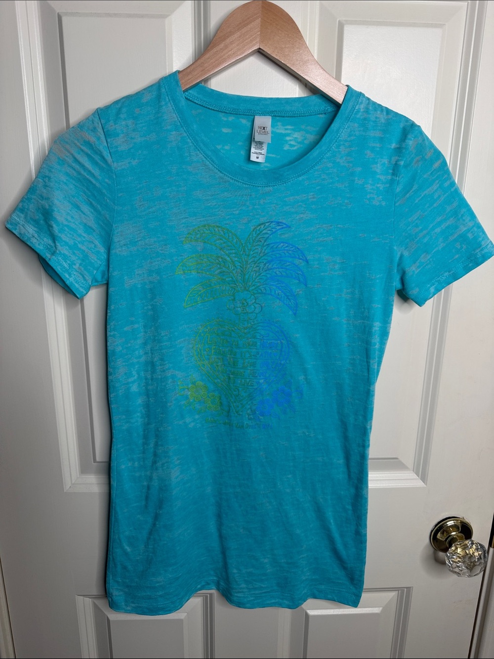 Next Level  Foxy’s Jost Van Dyke BVI Turquoise Short Sleeve Tee